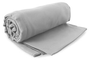 Set šedé rychleschnoucí osušky a ručníku DecoKing EKEA, 70 x 140 cm + 30 x 50 cm
