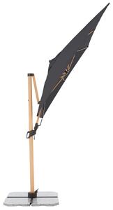 Doppler ALU WOOD 220 x 300 cm - výkyvný zahradní slunečník s boční tyčí s ULTRA UV ochranou antracitová (kód barvy 840)