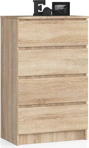 AKORD Furniture Factory OP0LK-6DAB003, Dub, 4 zásuvka/zásuvek, Matný, 16 mm, 51 cm, 400 mm