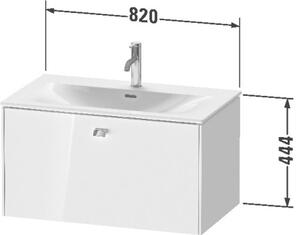Duravit Brioso skříňka 82x47.9x44.4 cm závěsná pod umyvadlo bílá BR421201818