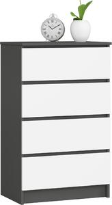 AKORD Furniture Factory OP0LK-6SZARBIA003, Bílá, 4 zásuvka/zásuvek, Matný, 16 mm, 51 cm, 400 mm