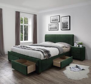 Manželská postel 160 cm Aldeia 3 160 (tmavě zelená) (s roštem a úl. prostorem). 1007999