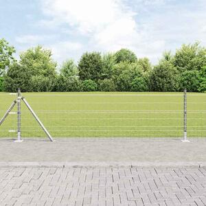 Zahradní euro plot s betonovým základem 10 x 0,4 m Stříbrná 3350997
