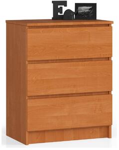 Komoda K60 Olivové dřevo 3 zásuvky - Elegantní úloný prostor
