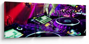 Obraz - DJ (s hodinami) (90x30 cm)