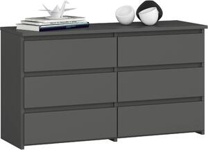 Komoda CL100 Grafitov edá 6 zásuvek Moderní úloný prostor a design