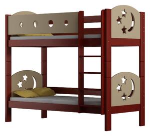 Dětská patrová postel z masivu MOLI (2) - 160x80 cm