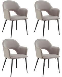 Tectake® Sachel křeslo v sametovém vzhledu, čalouněné 57 x 61,5 x 87,5 cm