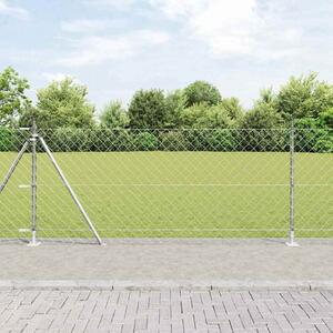 Zábradlí s betonovým základem 10 x 0,8 m Pozinkovaná ocel 3351292