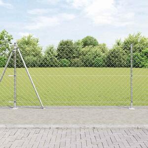 Zábradlí s betonovým základem 10 x 1,2 m Pozinkovaná ocel 3351294