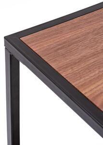 Konzolový stolek Kalis 90x72x30 cm - černý/dekor ořech