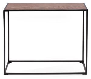 Konzolový stolek Kalis 90x72x30 cm - černý/dekor ořech