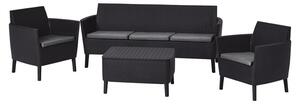 Zahradní set KETER Salemo 3 Seater Sofa - grafitová / edá