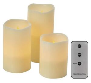EMOS 3x vánoční LED dekorační svíčka, teplá bílá, 3xAAA, časovač, ovladač ZY2143