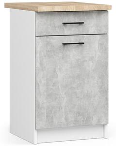 Dolní kuchyňská skříňka Ozara S50 SZ2 (bílá + beton). 1071094