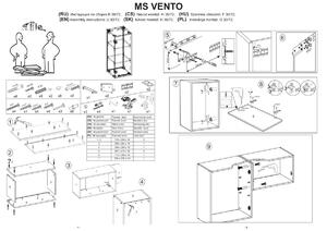 Závěsná kuchyňská skříňka VITO - 30x72x30 cm - béžová lesklá