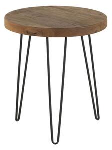 Odkládací stolek s deskou z jilmového dřeva Geese Camile, ⌀ 46 cm