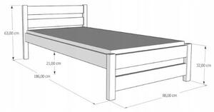 Dětská postel z masivu KARAS 2 - 180x80 cm