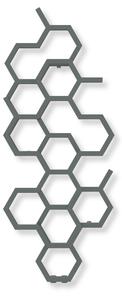 Terma24 Hex 1220x486 vodní radiátor Sparkling Grey ZX