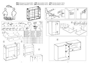 Závěsná kuchyňská skříňka VITO - 80x72x30 cm - dub medový
