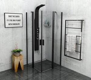 Sprchový kout ZOOM LINE BLACK čtvercový 900x900 mm, čiré sklo