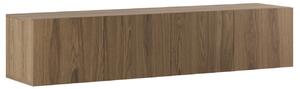 Marckeric Hnědý TV stolek Daroca 180 x 35 cm s dubovým dekorem