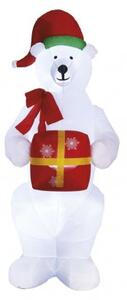 EMOS LED venkovní vánoční nafukovací medvěd s dárkem, studená bílá, 240cm DCFC15