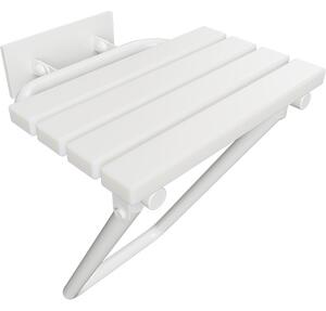 Bemeta Design HELP: Sprchové sedátko, sklopné, s nohou, s krytkou, bílá, bílý plast - 301207183
