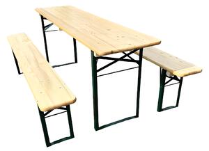 Pivní set PREMIUM 220x50cm – masiv borovice - stůl + lavice