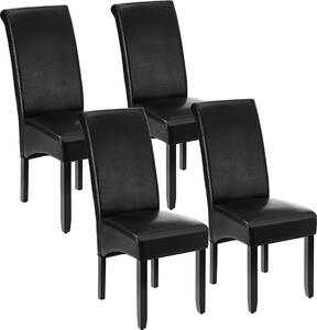 4 ergonomické jídelní židle z masivního dřeva