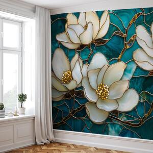 Fototapeta - Vitráž s Magnólií (245x170 cm)