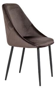 House Nordic Jídelní židle hnědá Porto (Židle v sametové barvě hnědá\nHN1208)