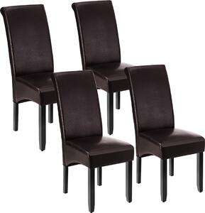 4 ergonomické jídelní židle z masivního dřeva