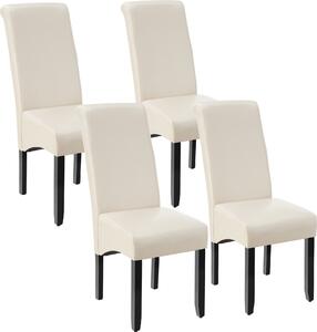 4 ergonomické jídelní židle z masivního dřeva
