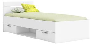 IDEA Nábytek Multifunkční postel 90x200 MICHIGAN perleťově bílá