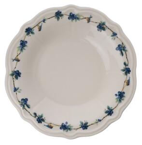 Jídelní sada 24 ks bílá/modrá/porcelán