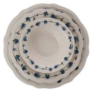 Jídelní sada 24 ks bílá/modrá/porcelán