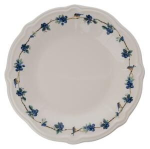 Jídelní sada 24 ks bílá/modrá/porcelán