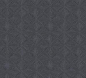 Geometrická vliesová tapeta na zeď, černá, etno, AMA105, Amani, Masureel