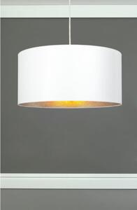 Bílé závěsné svítidlo s detailem ve stříbrné barvě Sotto Luce Mika XL, ⌀ 50 cm