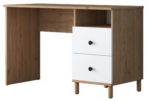 Kalune Design Psací stůl Hanis 120 cm ořech/bílý