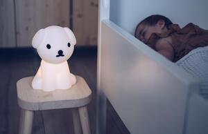 Bílá plastová dětská LED lampa Mr. Maria Snuffy 30 cm