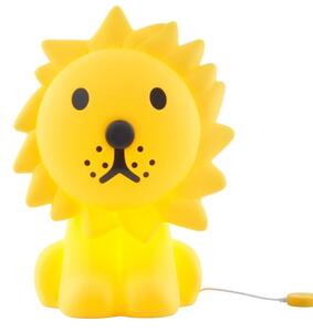 Žlutá plastová dětská LED lampa Mr. Maria Lion 50 cm
