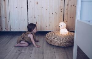 Bílá plastová dětská LED lampa Mr. Maria Snuffy 30 cm