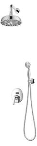 Omnires Art Deco sprchová sada pod omítku s dešťovou sprchou chrom SYSAD25CR