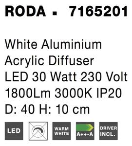 LED stropní svítidlo Roda 40 bílé