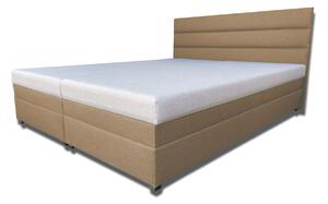 Manželská postel 160 cm Rebeka (s pěnovými matracemi) (nugát). 1030937