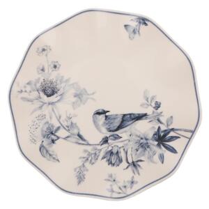 Jídelní sada 24 ks bílá/modrá/porcelán