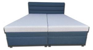 Manželská postel 160 cm Rebeka (s pěnovými matracemi) (tmavě modrá). 1030952