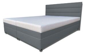 Manželská postel 160 cm Rebeka (s pěnovými matracemi) (tmavě šedá). 1030950